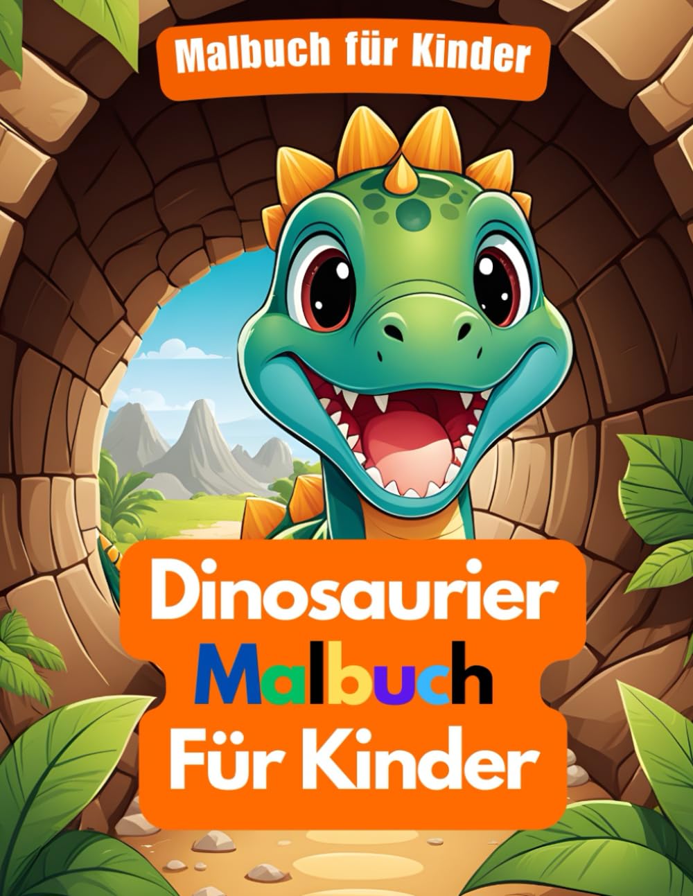 Ein Dinosauriermalbuch für Kinder | Tunnelzeit mit Dino-Freunden